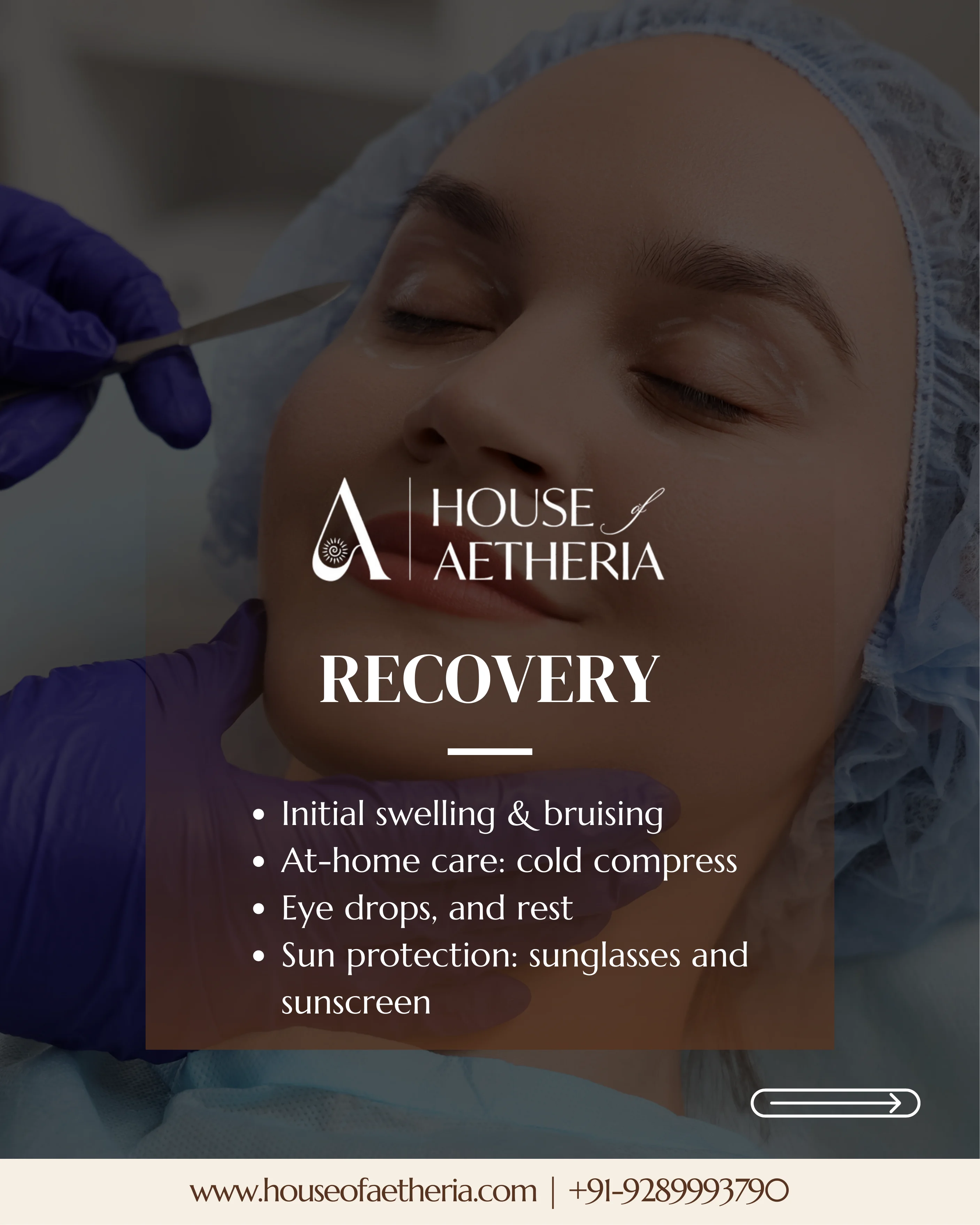 Blepharoplasty recovery guidance at House of Aetheria, Gurugram