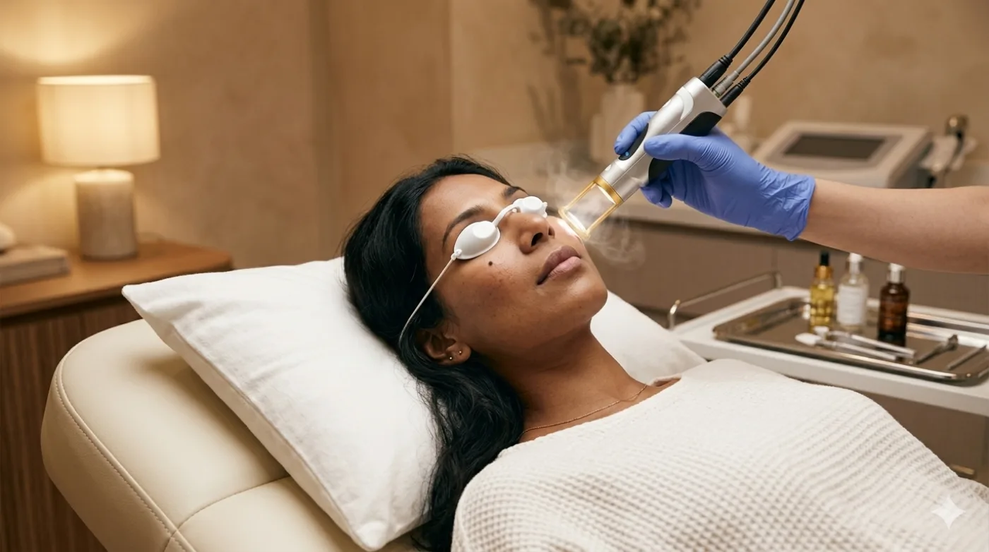 Laser treatment for pigmentation on Indian skin at House of Aetheria, Gurugram