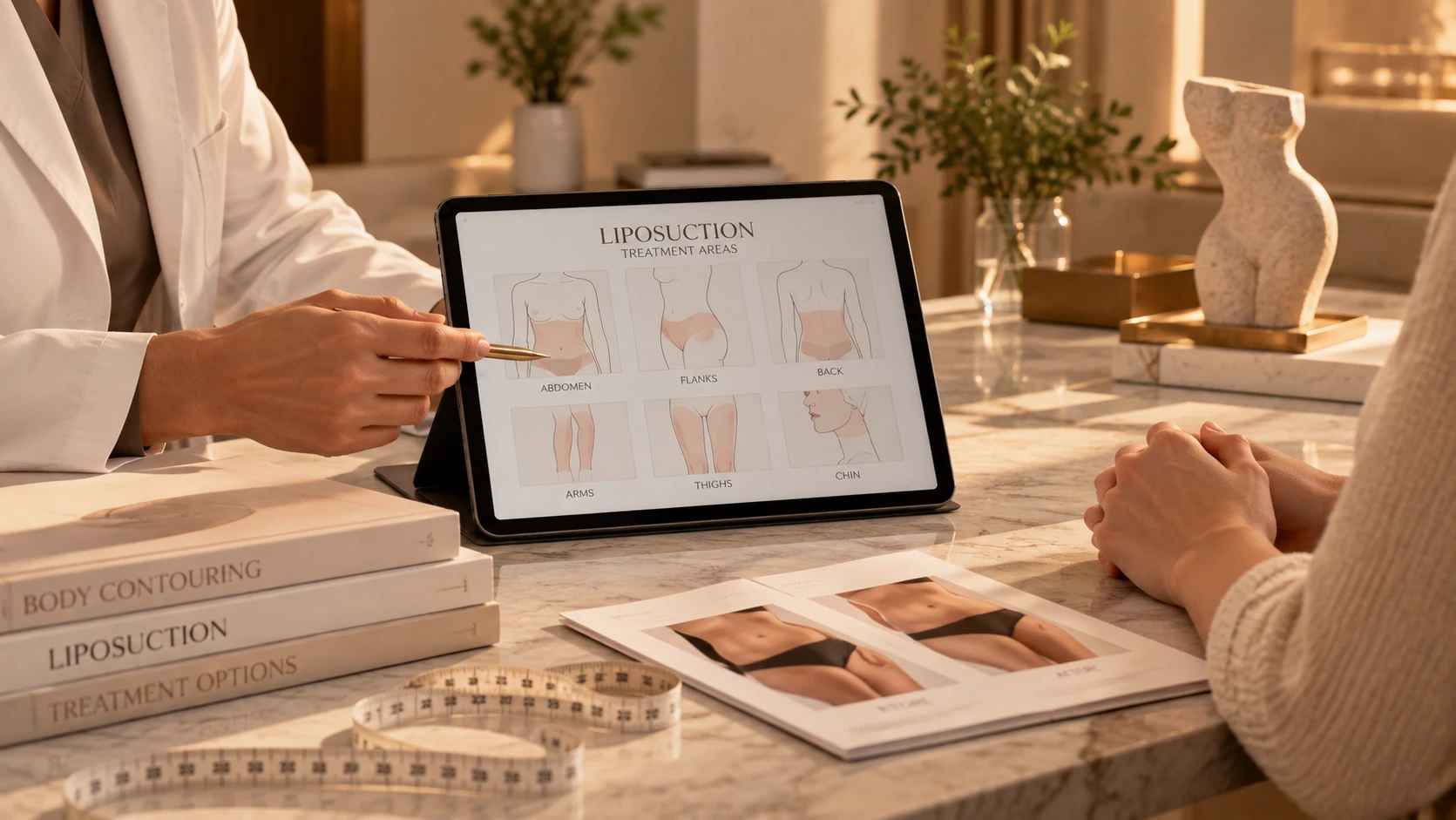 Liposuction treatment areas consultation at House of Aetheria, Gurugram