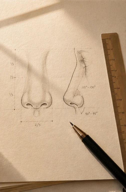 Rhinoplasty nasal proportion planning — House of Aetheria, Gurgaon